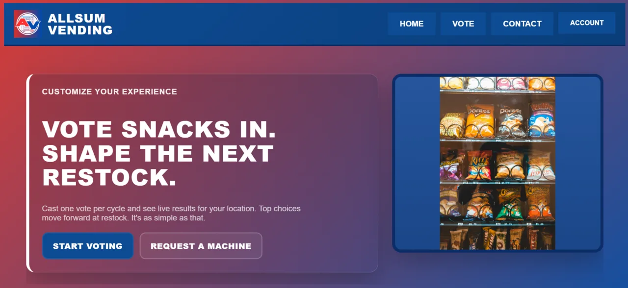 AllSum Vending website