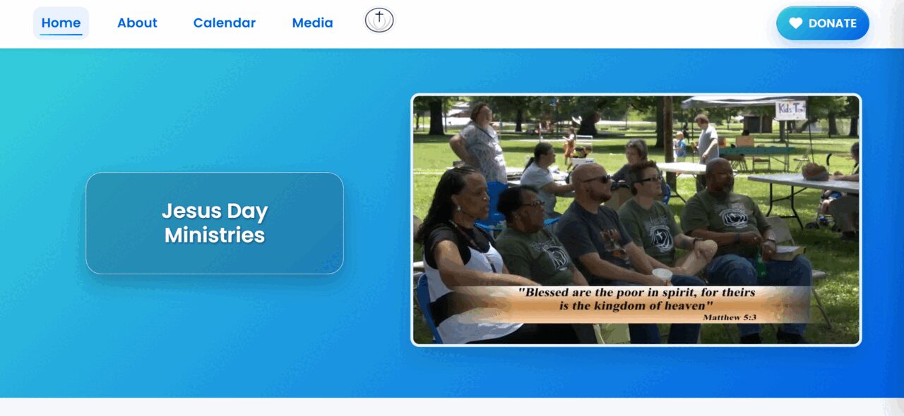 Jesus Day Ministries website screenshot